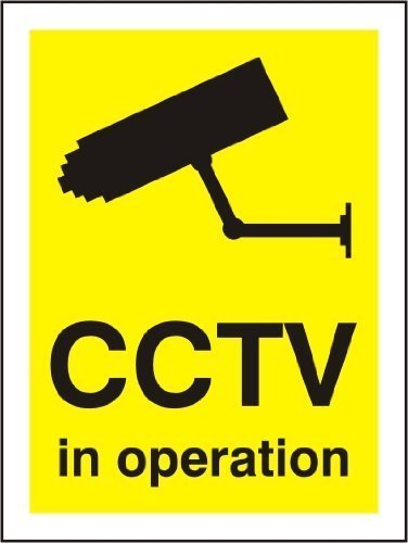 CCTV Warning Sign (english), 250x350mm, Heavy Duty PVC