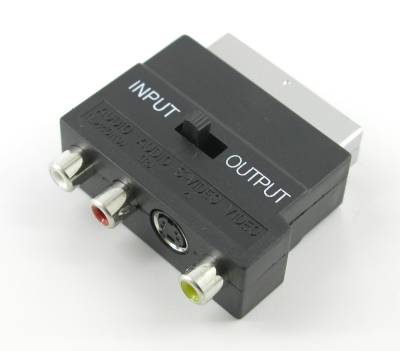 Scart Adapter RCA Composite Video, Audio, S-Video