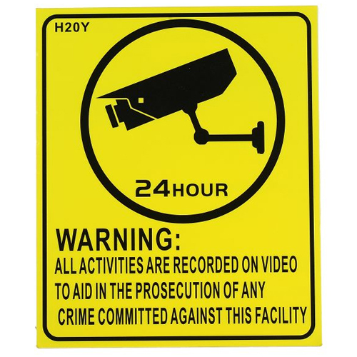CCTV surveillance warning sign, (english) 240X200mm
