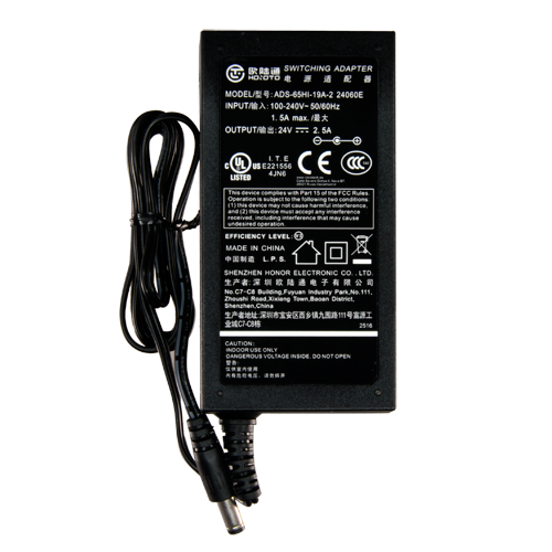 Switching Power Supply Adapter 100-240V AC 50/60Hz to 24V DC 2.5A (2500mA) UK/IRL or EU Mains Plug