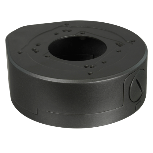 Deep Base / Junction Box for dome cameras, 120mm base diameter, 43mm high, metal, dark grey