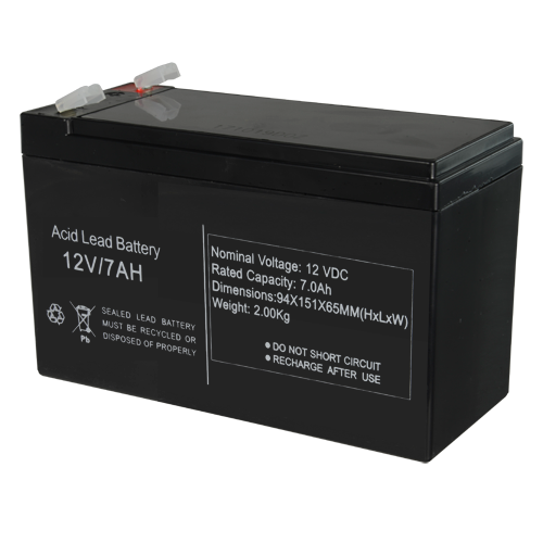 Maintenance free rechargeable battery pack 12V 7Ah