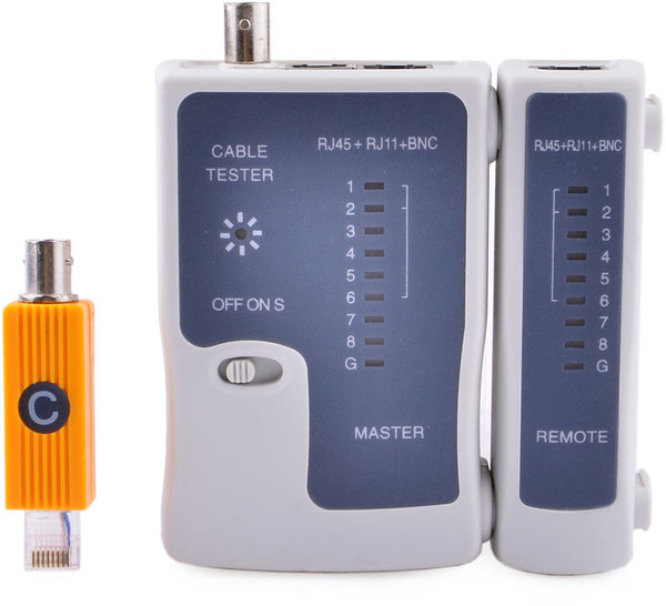 Network cable tester tool for RJ45 / RJ11 and BNC / Co-axial cables HT-468B