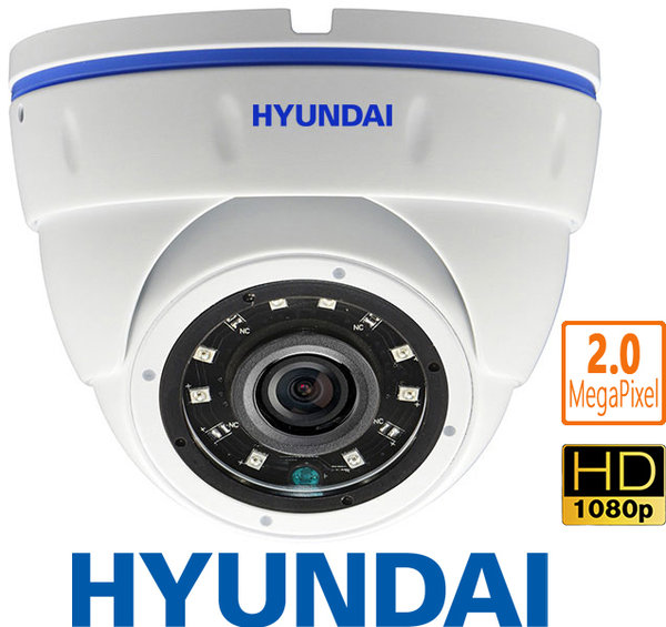 HYU-699 - Hyundai full HD 4 in 1 dome CCTV camera 2MPix HDCVI/HDTVI/AHD/960H 2.8mm weatherproof F4N1
